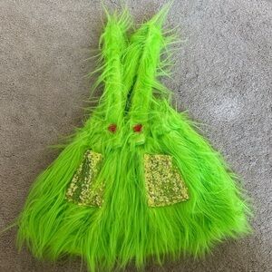 Vibrant Green Furry Kids Costume